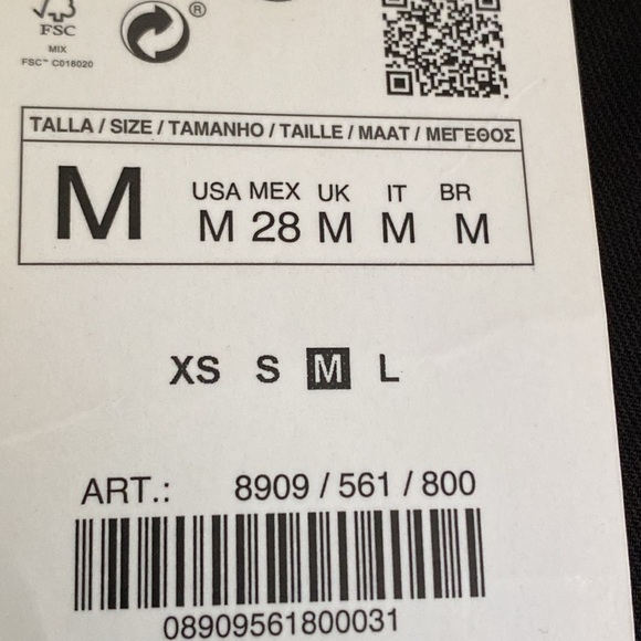 NWT. Zara Limited Edition Black Viscose Blend Long Maxi Strapless Dress. Size M - Picture 9 of 12